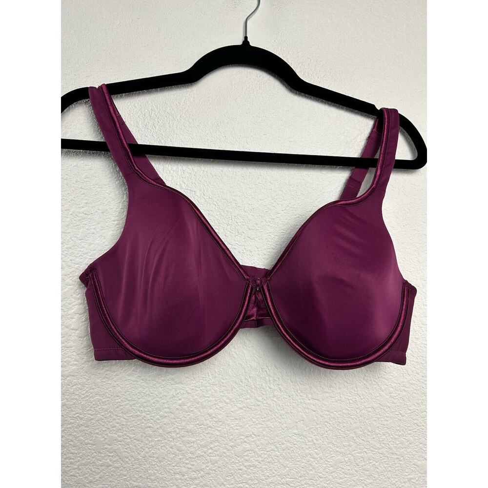 Vanity Fair Full‎ Coverage Bra Plum Purple Underwire Adjustable Straps Size 36D